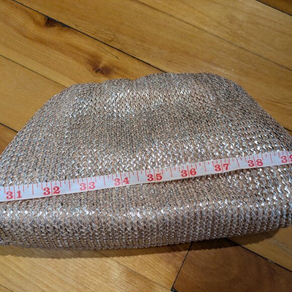 Anthropologie Silver Rattan Clutch - Picture 6 of 7